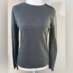 Gray Sweater with Shoulder Zipper